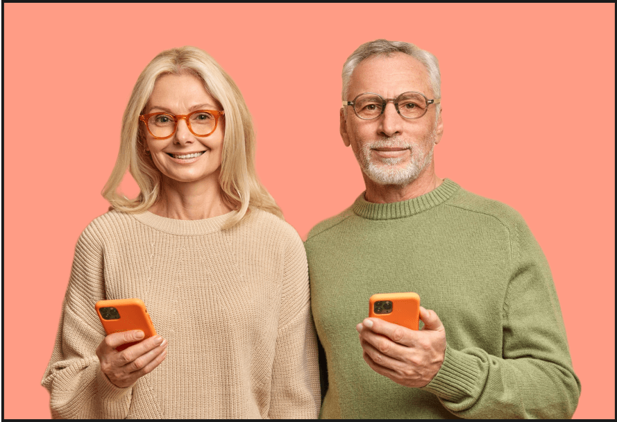 Couple with phone