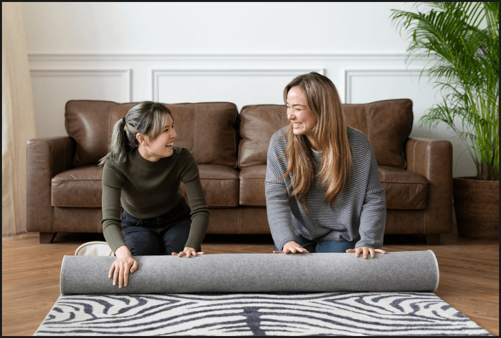 girls in a living room